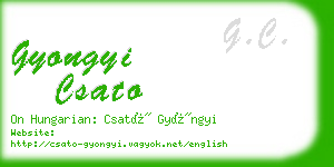 gyongyi csato business card