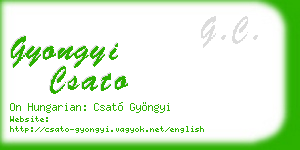 gyongyi csato business card